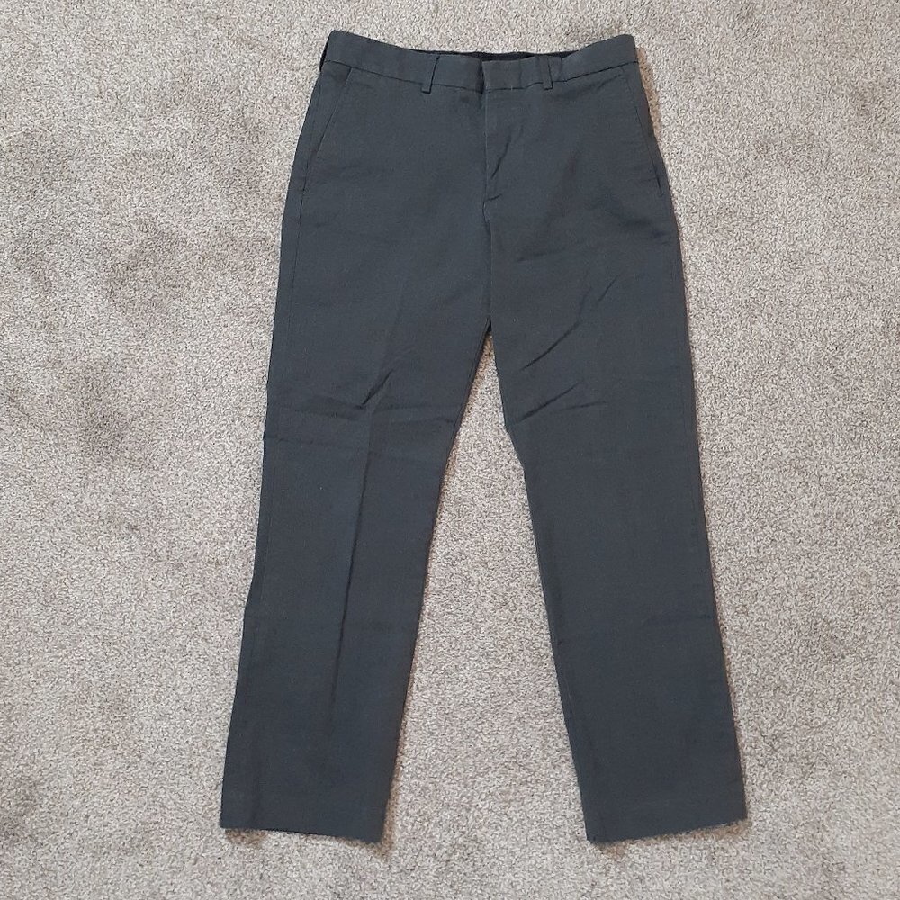 WOMEN'S "Express" Dark Gray Casual Pants w Hook & Zipper; Size 30/30